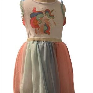 Isaac Mizrahi unicorn tulle dress sleeveless size 5t lined